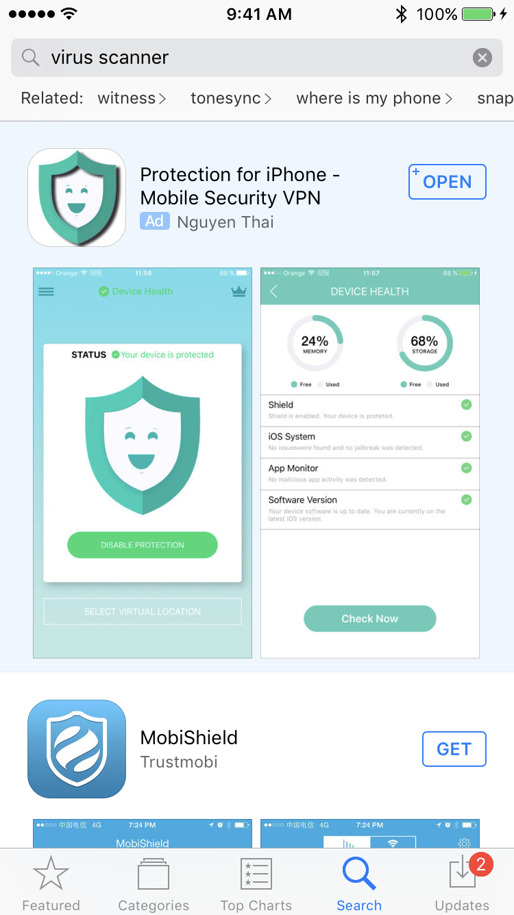 VPN 7 na App Store